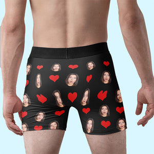 Custom Photo Only She Can Jingle My Bells - Funny Personalized Custom Boxer Briefs, Men's Boxers - Birthday Gift For Boyfriend, Husband, Anniversary