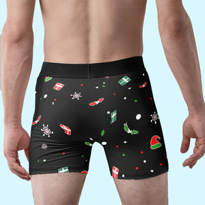 Custom Photo I Licked It - Funny Personalized Custom Boxer Briefs, Men's Boxers - Christmas Gift For Boyfriend, Husband, Anniversary