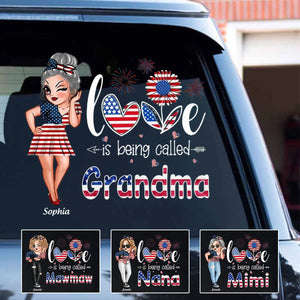 Love Being Called Nana Grandma Personalized Sticker, Independence Day Gift