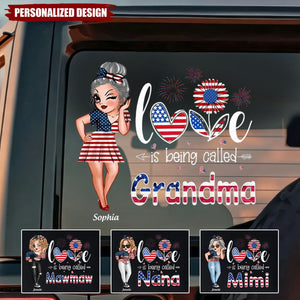Love Being Called Nana Grandma Personalized Sticker, Independence Day Gift