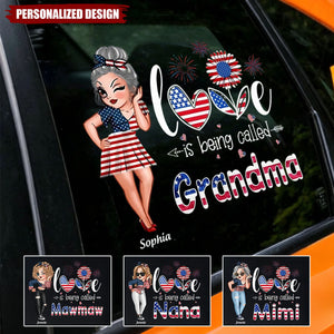 Love Being Called Nana Grandma Personalized Sticker, Independence Day Gift