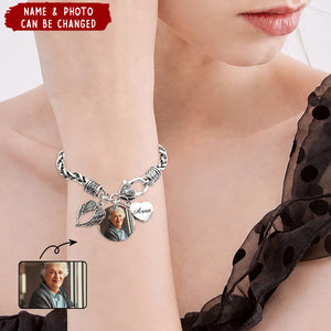 Custom Photo I'll Carry You Personalized Bracelet - Memorial Gift For Family