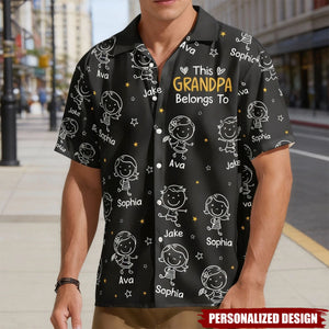 This Grandpa Belongs To Doodle - Personalized Hawaiian Shirt
