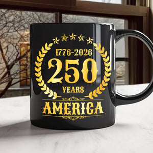 America 250th Years America 250th Anniversary Black Mug