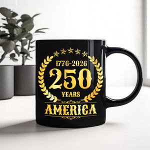 America 250th Years America 250th Anniversary Black Mug