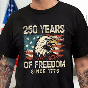 USA 250th Years Of Freedom Since 1776 USA Bald Eagle America Flag Dark Shirt-Unisex style and available in multiple colors