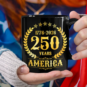 America 250th Years America 250th Anniversary Black Mug