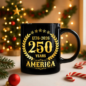 America 250th Years America 250th Anniversary Black Mug