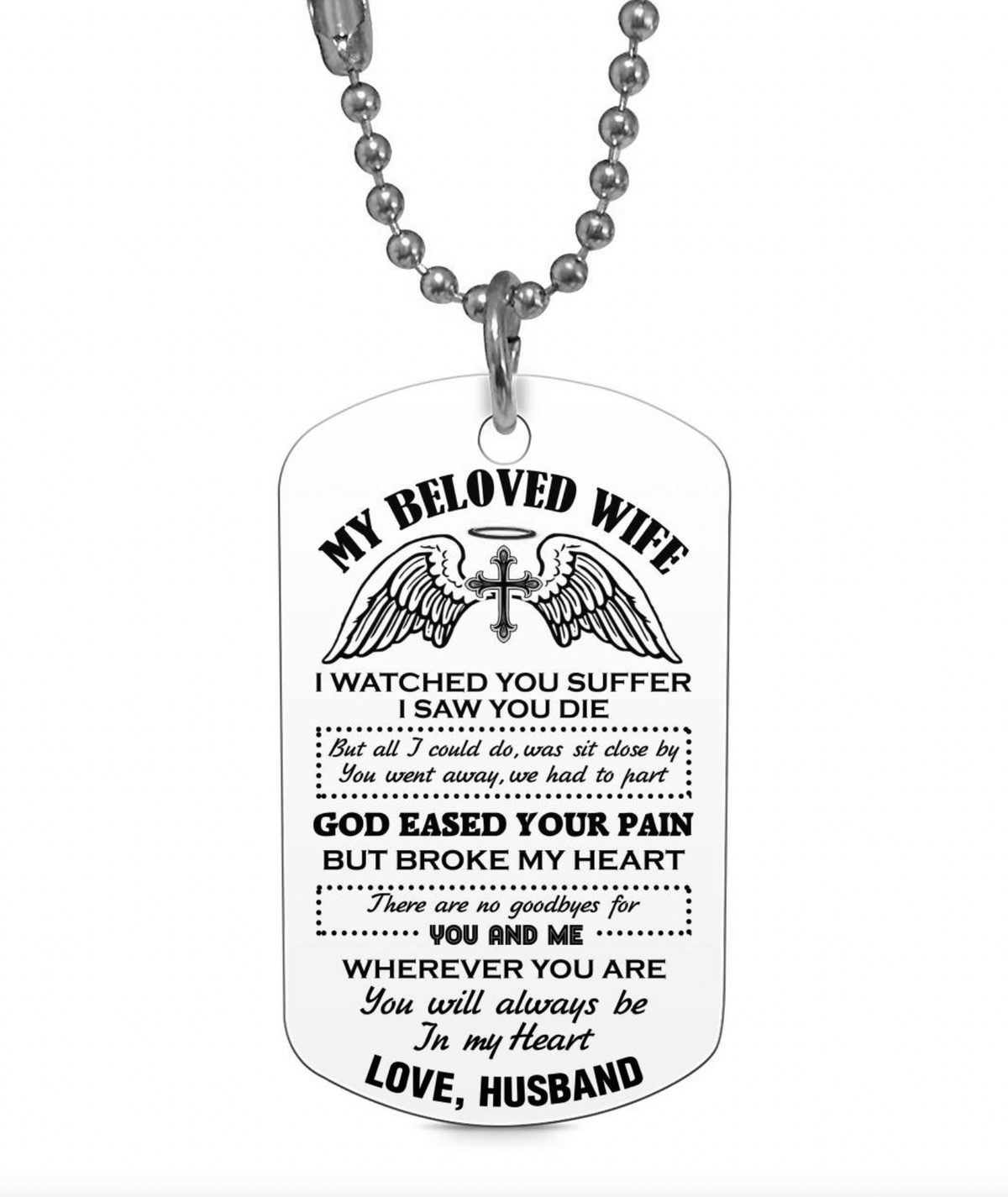 MY BELOVED WIFE - Commemorative Necklace