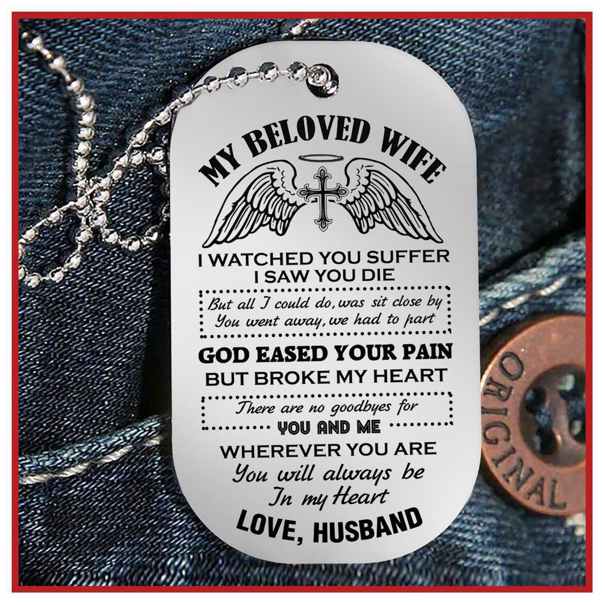 MY BELOVED WIFE - Commemorative Necklace