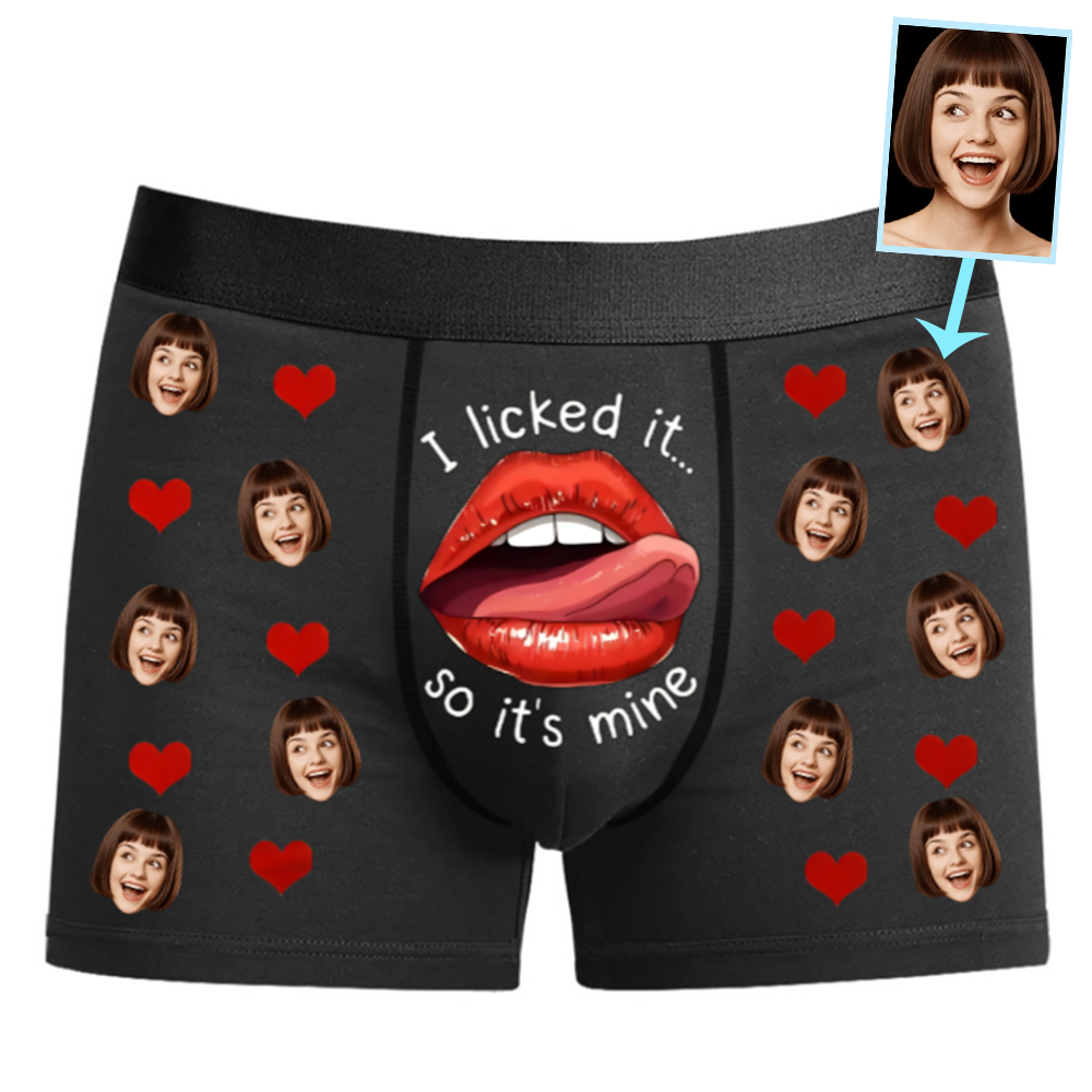 Custom Photo Your Smile Makes My Day Brighter - Couple Personalized Custom Boxer Briefs, Men's Boxers - Gift For Husband Wife, Anniversary