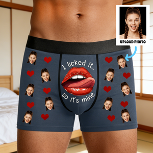 Custom Photo Your Smile Makes My Day Brighter - Couple Personalized Custom Boxer Briefs, Men's Boxers - Gift For Husband Wife, Anniversary