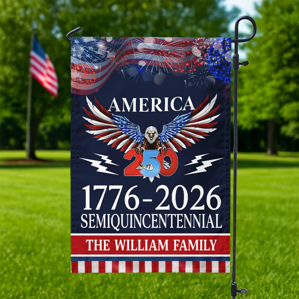 250 Years America Semiquincentennial Garden Flag - Customizable Souvenir