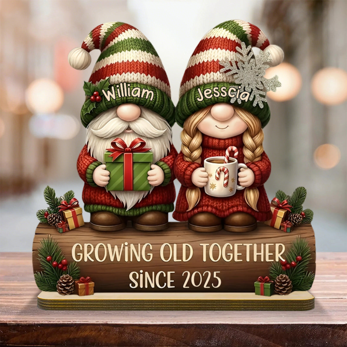 Custom Couple Growing Old Together Plaque, Valentine's Day decorations, Valentine's Day gifts