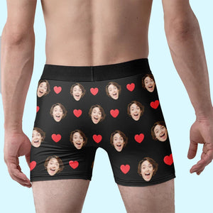Custom Photo Your Smile Makes My Day Brighter - Couple Personalized Custom Boxer Briefs, Men's Boxers - Gift For Husband Wife, Anniversary
