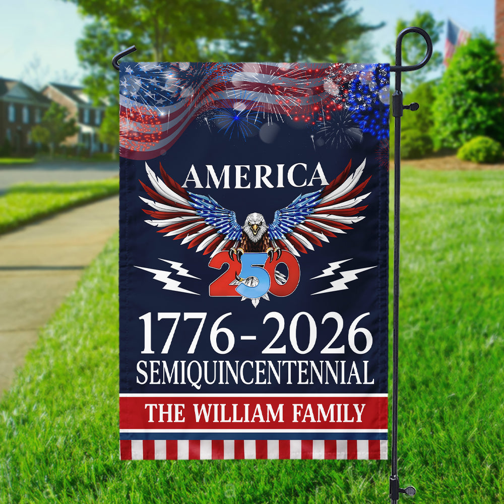 250 Years America Semiquincentennial Garden Flag - Customizable Souvenir