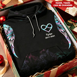 Never Walk Alone My Love Walks With Me Personalized All Over Print Hoodie