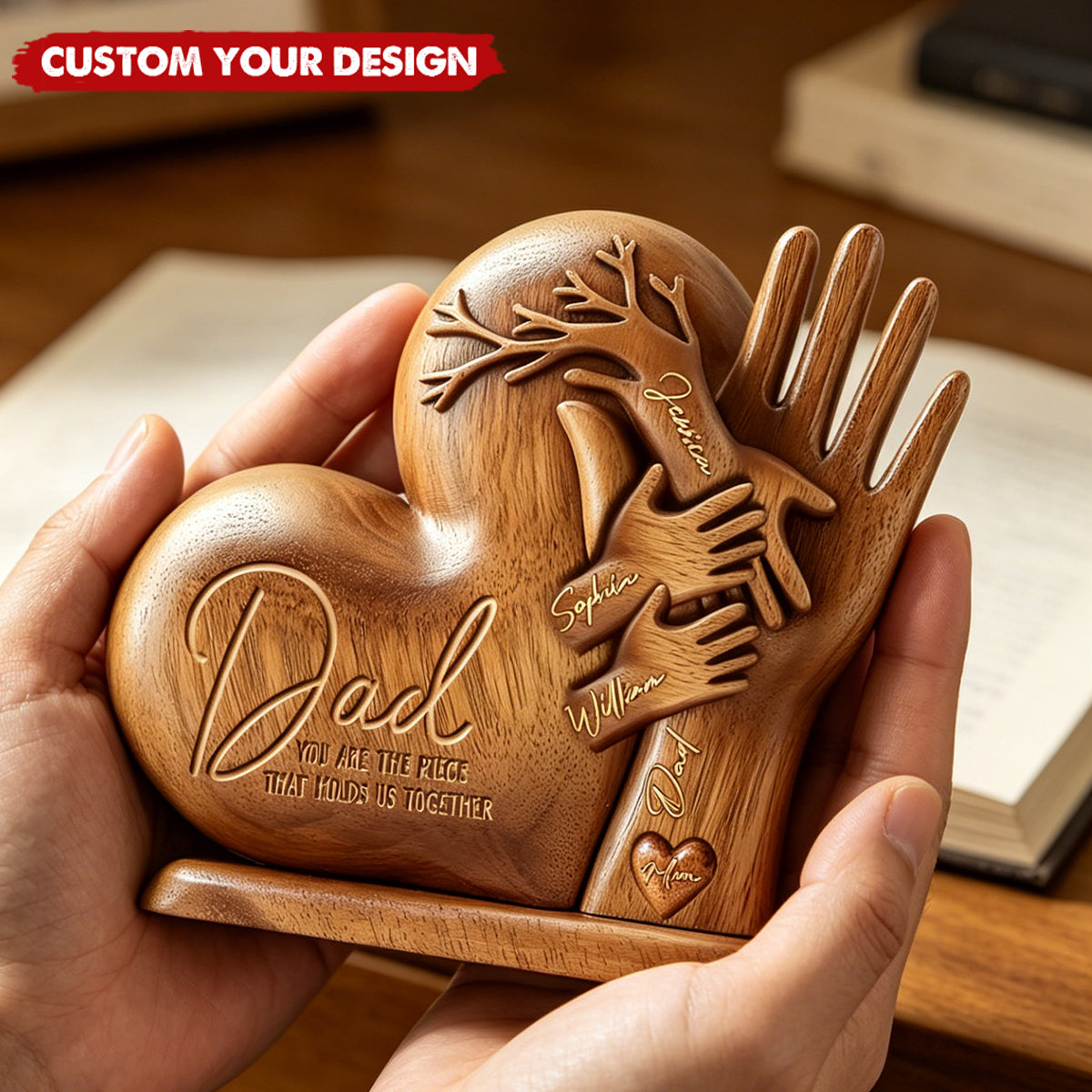 Dad You Are The Piece That Holds Us Together - Personalized Father Custom Shaped Plaque