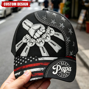 The Power Of Dad Comes From Love - Personalized Custom Classic Cap