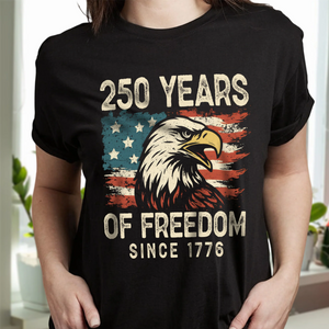 USA 250th Years Of Freedom Since 1776 USA Bald Eagle America Flag Dark Shirt-Unisex style and available in multiple colors
