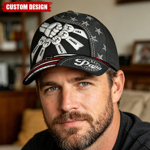 The Power Of Dad Comes From Love - Personalized Custom Classic Cap