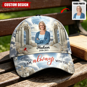 Memorial Upload Photo Heaven Gate Sky, In Loving Memory Personalized Classic Cap