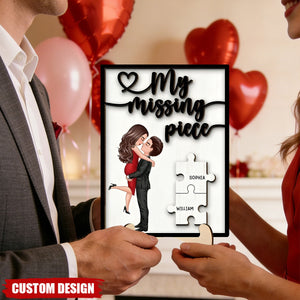 My Missing Piece - Personalized 2-Layer Wooden Plaque