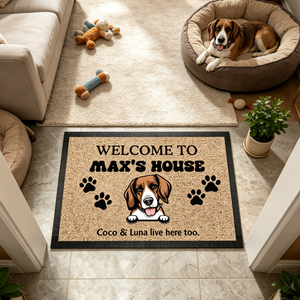 Welcome To The Dog House Funny Non Slip Front Door Doormat For Dog Lovers