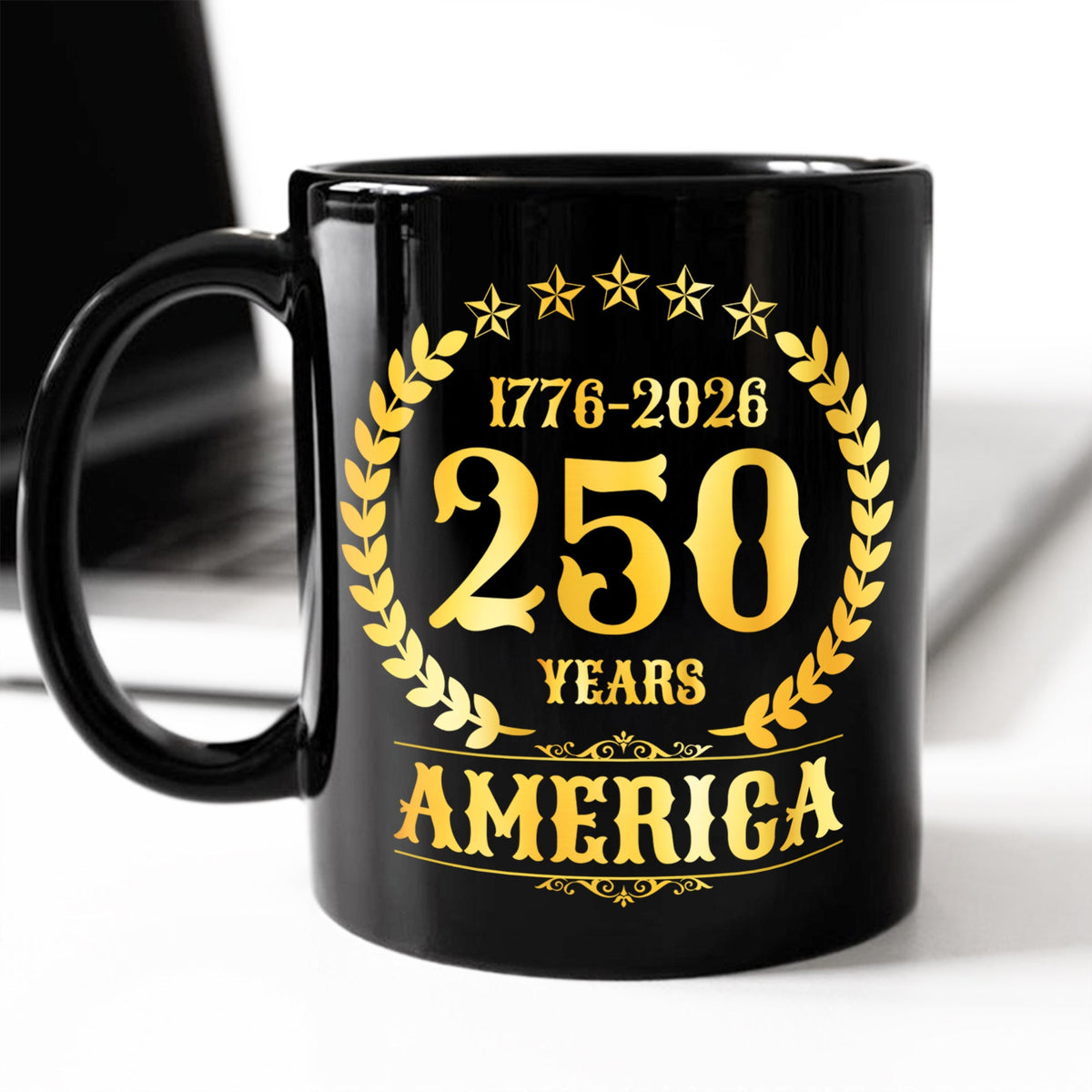 America 250th Years America 250th Anniversary Black Mug