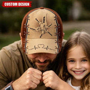 Grandpa Holding Hands Personalized Classic Cap