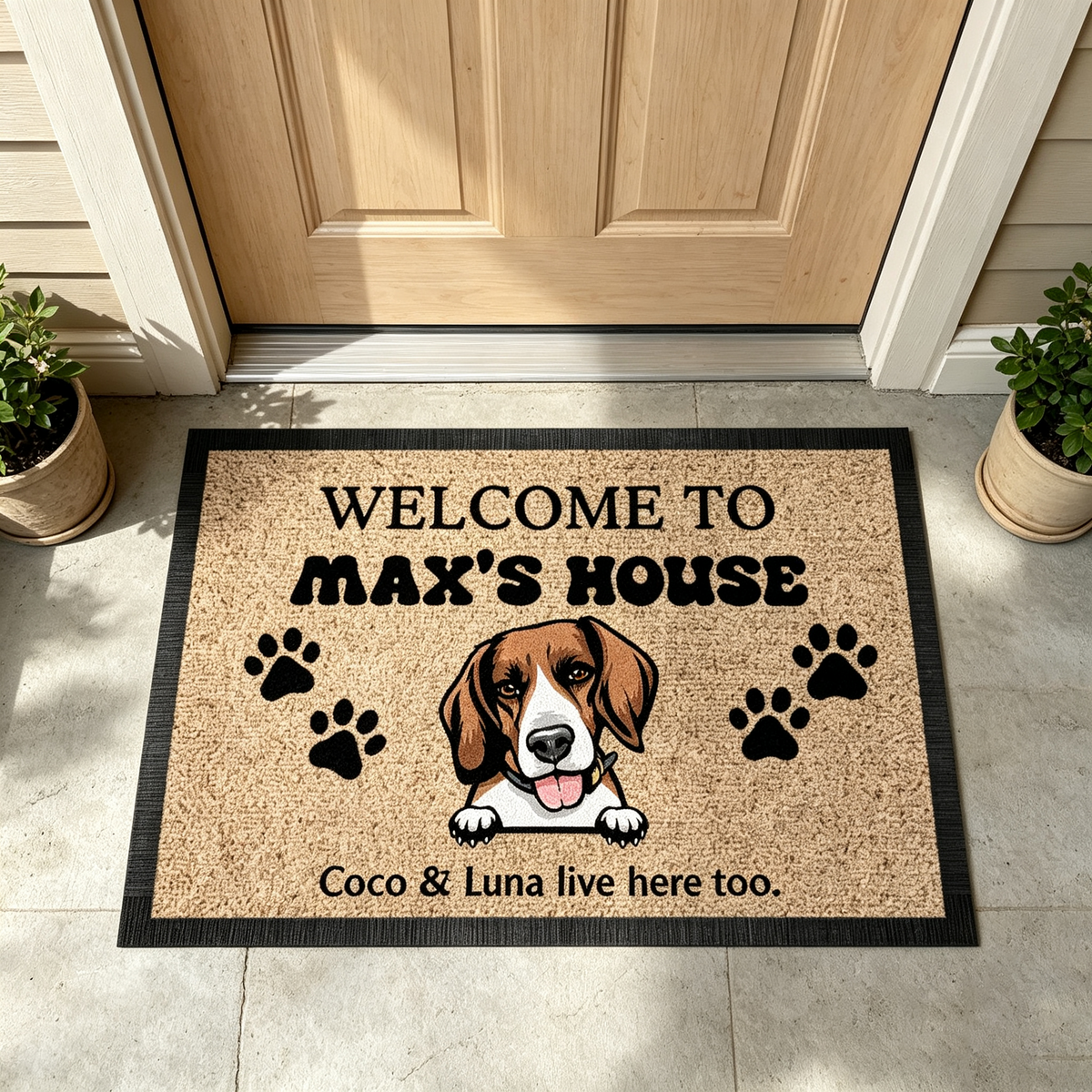 Welcome To The Dog House Funny Non Slip Front Door Doormat For Dog Lovers