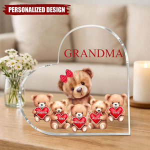 Mama Bear With Little Kids Personalized Acrylic Plaque