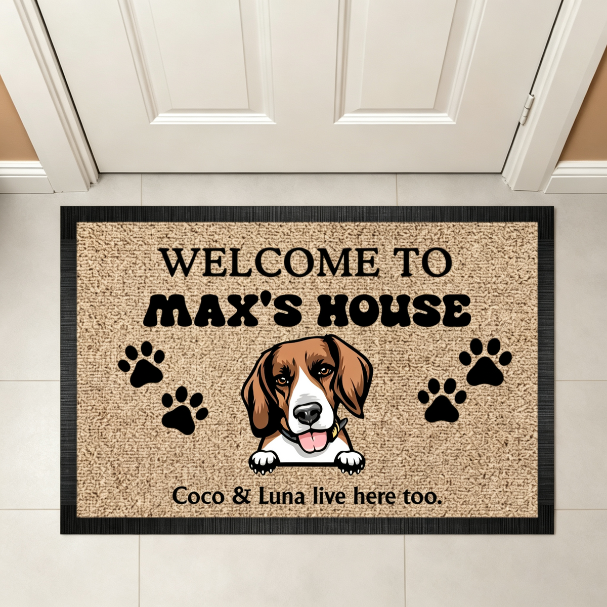 Welcome To The Dog House Funny Non Slip Front Door Doormat For Dog Lovers