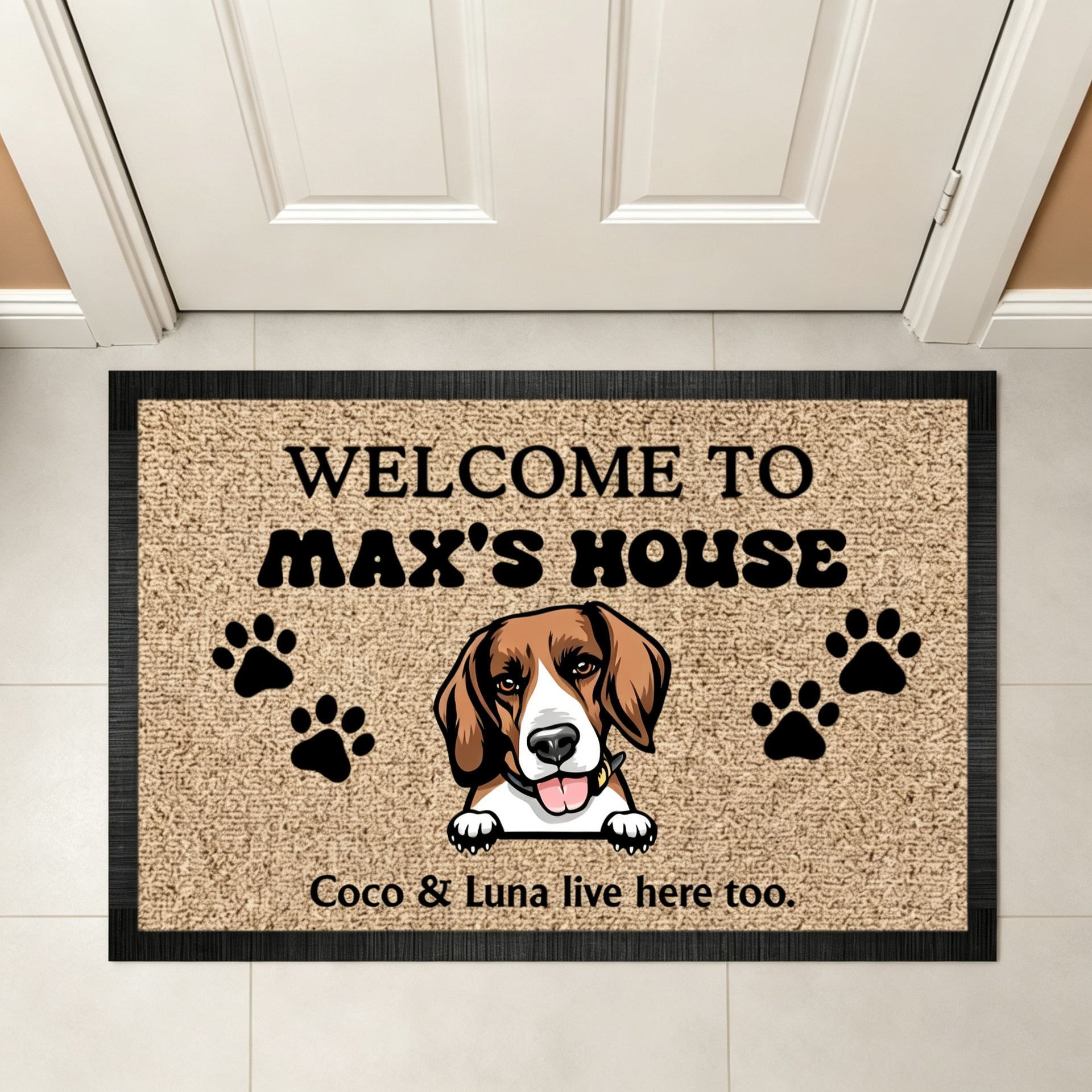 Welcome To The Dog House Funny Non Slip Front Door Doormat For Dog Lovers
