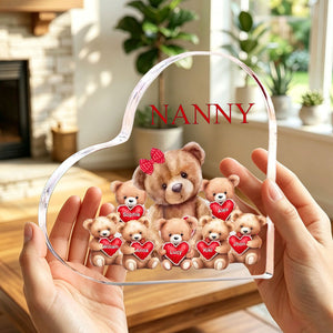 Mama Bear With Little Kids Personalized Acrylic Plaque