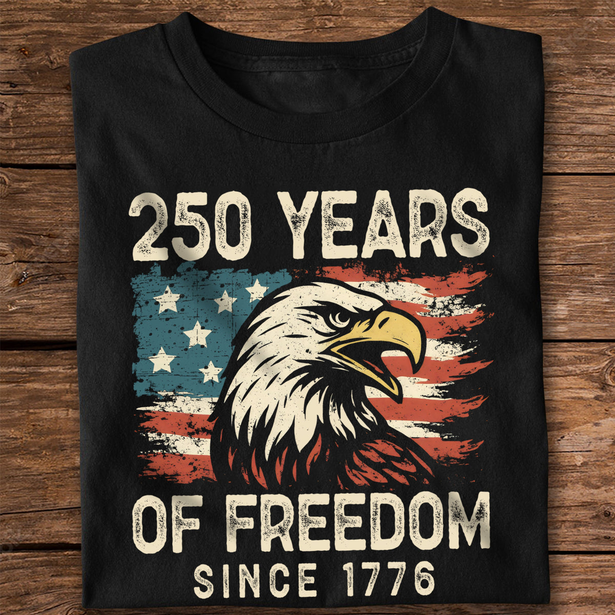 USA 250th Years Of Freedom Since 1776 USA Bald Eagle America Flag Dark Shirt-Unisex style and available in multiple colors