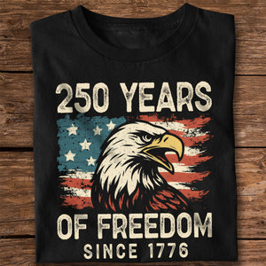 USA 250th Years Of Freedom Since 1776 USA Bald Eagle America Flag Dark Shirt-Unisex style and available in multiple colors