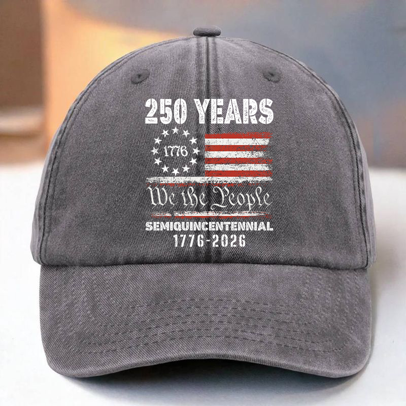 Celebrate Our America 250th Anniversary United States Washed Denim Baseball Cap