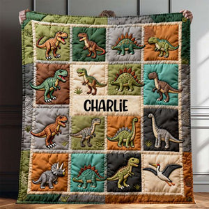 Love Dinosaur - Personalized Kid Blanket