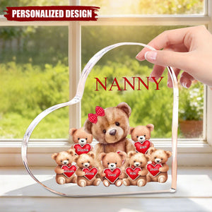 Mama Bear With Little Kids Personalized Acrylic Plaque