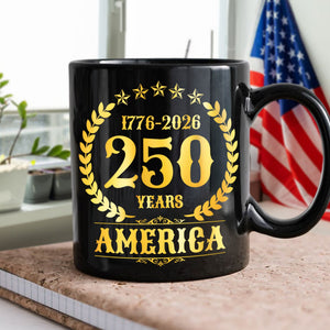 America 250th Years America 250th Anniversary Black Mug