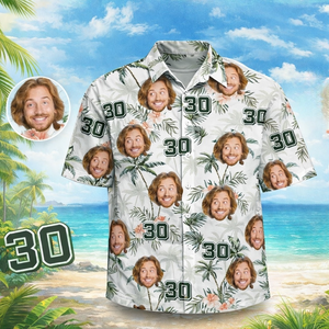 Custom Birthday Hawaiian Shirt, Personalized Photo Hawaiian Dress Shirt Trunks, Custom Shirt Gift, Birthday Party Shirt, Birthday Gift