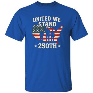 United We Stand 250th Anniversary USA Veteran Shirt-Unisex style and available in multiple colors