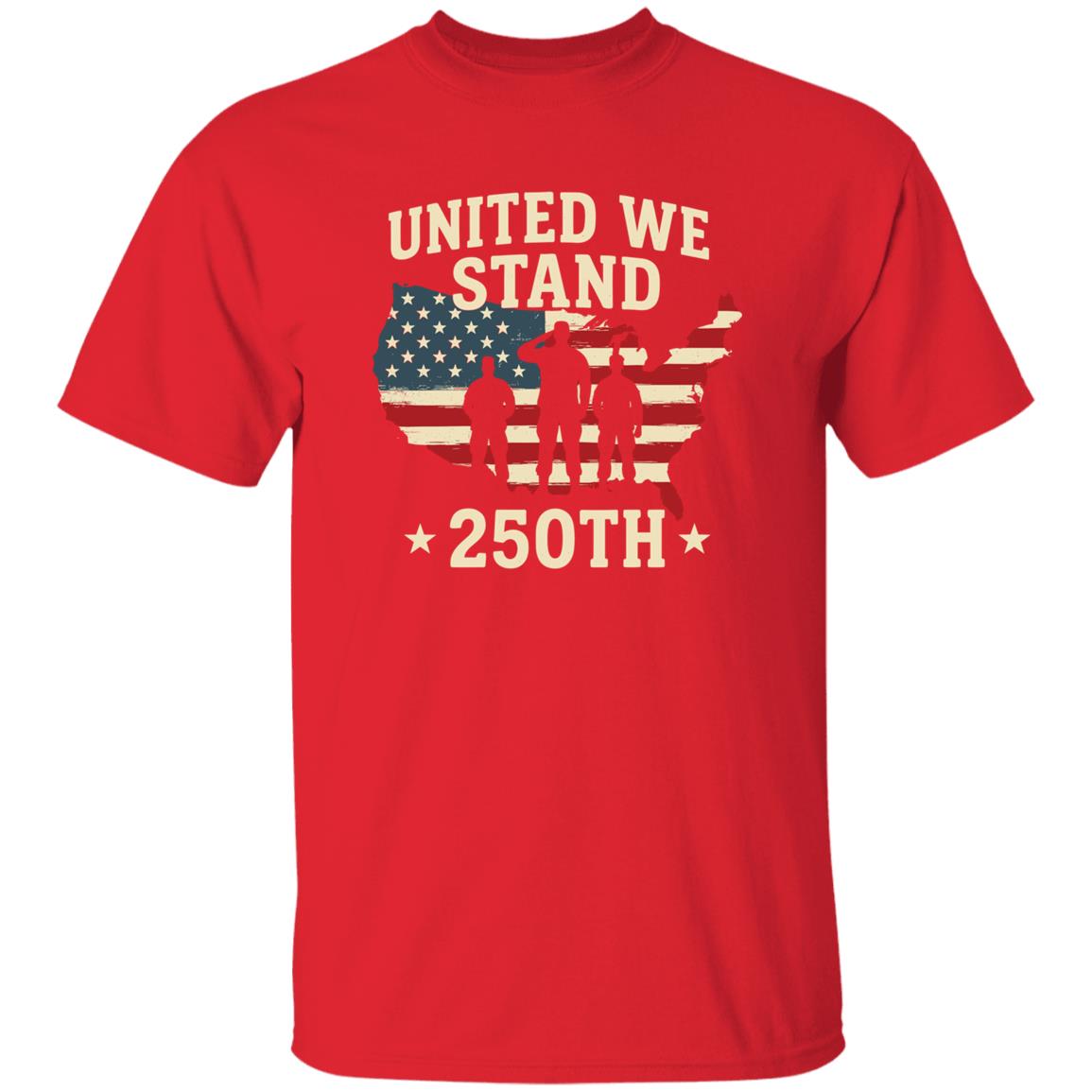 United We Stand 250th Anniversary USA Veteran Shirt-Unisex style and available in multiple colors