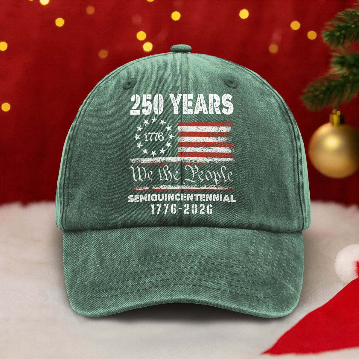 Celebrate Our America 250th Anniversary United States Washed Denim Baseball Cap