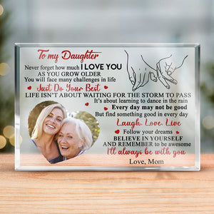 Custom Photo The Most Beautiful Mom - Family Personalized Custom Rectangle Shaped Acrylic Plaque - Birthday Gift For Mom