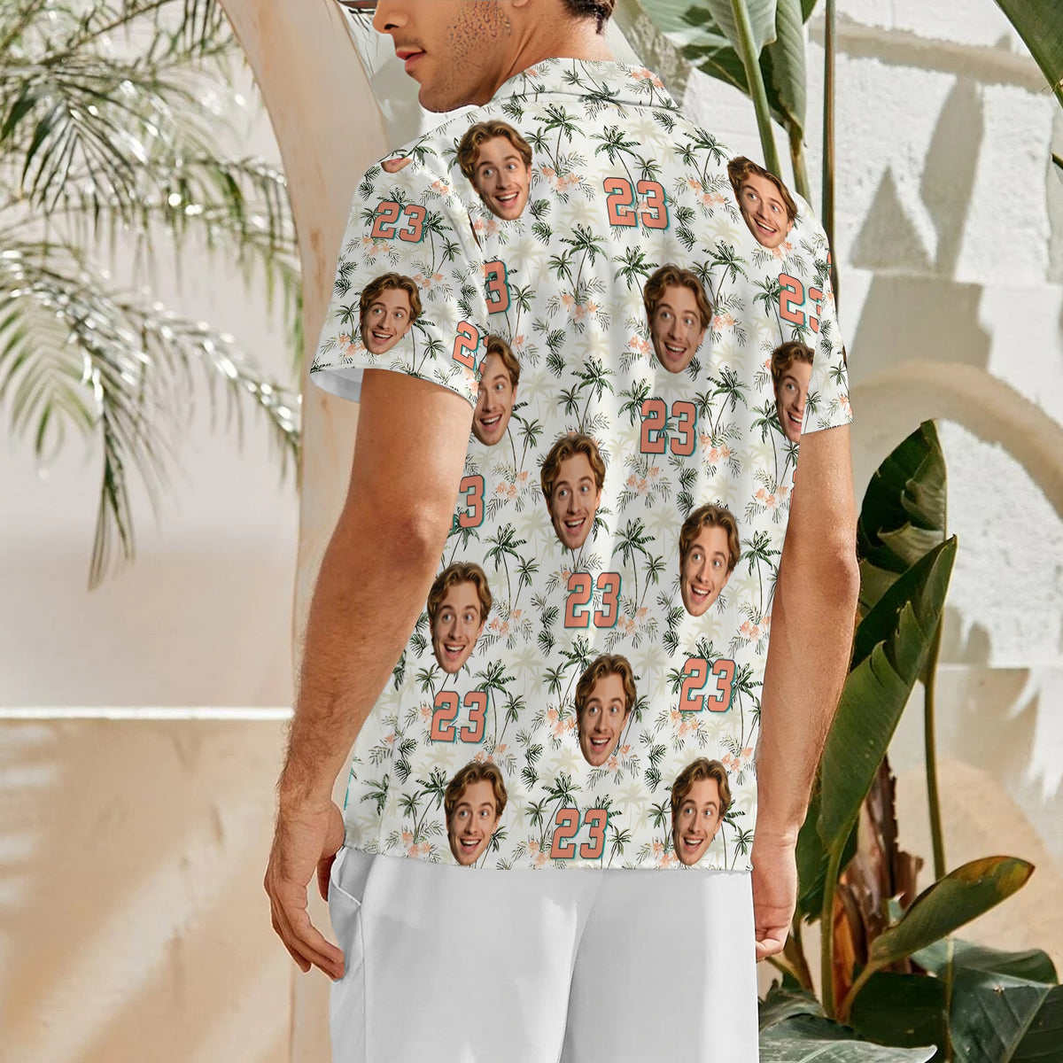 Personalized Photo Print Hawaiian Shirts, Custom Birthday Party Outfit Unique Custom Birthday Gift