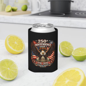 250th Independence Day Eagle Can Cooler | 1776-2026 Patriotic Sleeve