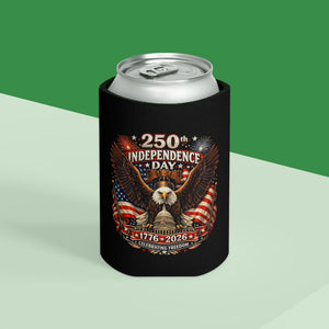 250th Independence Day Eagle Can Cooler | 1776-2026 Patriotic Sleeve