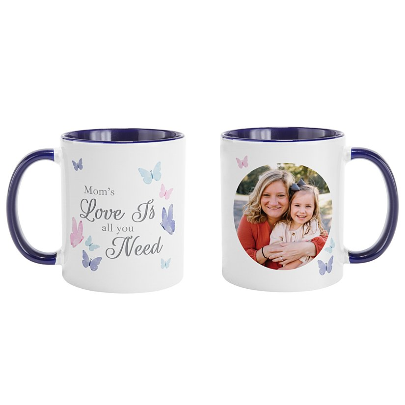 Love Is All You Need Butterfly Photo Mug-Perfect Gift for Mom